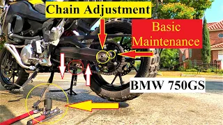 BMW 750 GS - Chain Tension Adjustment