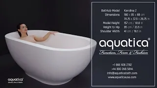 Aquatica Karolina 2 Freestanding Bathtub Demo Video for Short People