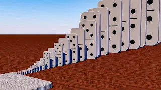 3,000,000 DOMINOES - Domino Effect Simulation - Small to Big Dominoes - Satisfying ASMR Video