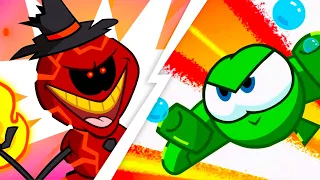 Cerita Om Nom 💚 Panas Vs Dingin 🔥💦 Koleksi episode 💛 Super Toons TV Bahasa