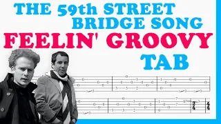 The 59th Street Bridge Song (Feelin' Groovy) - Simon & Garfunkel | TAB Fingerstyle for Guitar