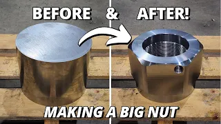 Making a BIG Nut for Hydraulic Cylinder | Machining & Milling