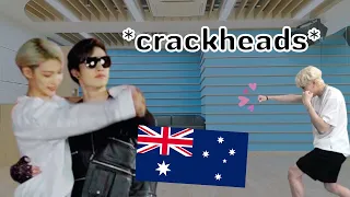 stray kids aussie line peak ✨chaotic energy✨ for 8 minutes straight