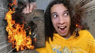 TRYING TO DESTROY A CURSED BOOK THAT'S BOUND TO ME AT 3 AM!! (I SET IT ON FIRE!!)