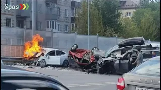 Шесть человек пострадали в массовом ДТП в центре Тюмени