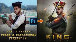 How To Change Background And Clothes Photoshop Tutorial | Sony Jackson King Is Back Photo Editing