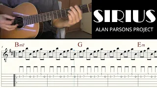 SIRIUS | ALAN PARSONS PROJECT | Chicago Bulls Theme | Guitar Lesson | Sheet Music & TABs