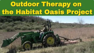 E32: Tractor Therapy - Seeding Cave in rock switch grass and brush hogging with the 4052R