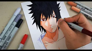 Drawing Sasuke Uchiha #shorts