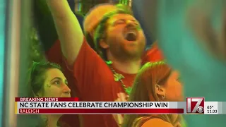 NC State fans in Raleigh celebrate ACC title win over UNC