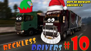 🧑‍🎄BEST of RECKLESS Drivers 1-9 (#10)☃️| ETS2 Multiplayer Funny Moments🌲