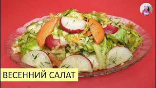 БЫСТРО и ВКУСНО! Весенний Салат из МОЛОДОЙ КАПУСТЫ и РЕДИСКИ. КОРЕЙСКАЯ КУХНЯ Проще простого! #50