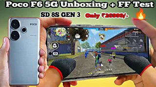 Poco F6 5G Unboxing With Free Fire Test || Poco F6 5G 5G FF Heating + Battery Drain Test..