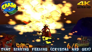 Crash Bandicoot The Wrath of Cortex 'That Sinking Feeling' (Crystal, Gem) Walkthrough (4K)