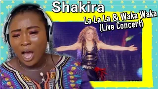 African reacts --- SHAKIRA - La La La / Waka waka🔥 (Live Concert) For the FIRST TIME😱