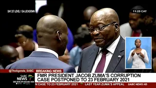 Jacob Zuma's corruption case postponed to the 23rd February 2021