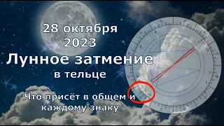 Как повлияет Лунное затмение 28 октября 2023 на каждый знак зодиака и в общем