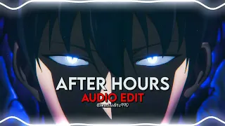 After Hours - the weeknd [edit audio] by @musicedits990