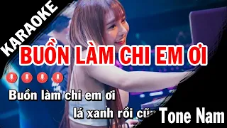 Buồn Làm Chi Em Ơi Remix Karaoke | TONE NAM | Beat Vinahouse Hay Nhất