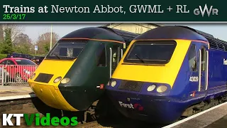 Trains at Newton Abbot, GWML + RL - 25/3/17