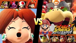 Mario Strikers Battle League Team Daisy vs Team Bowser Jr at Lava Castle