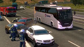 Scania Thrilling bus driving | Euro truck simulator 2 with bus mod |