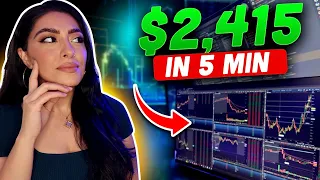 $2,415 in 5 Minutes Using PRE MARKET LEVELS & This KEY SCALPING STRATEGY