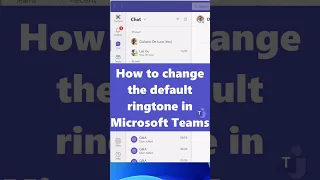 How to change the default ringtone in Microsoft Teams #shorts