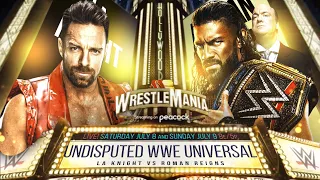 WWE2K23 Universe Mode | LA Knight vs. Roman Reigns | Undisputed WWE Universal Championship Match