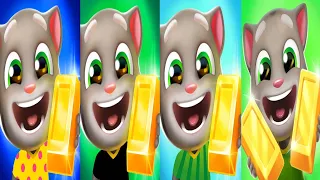 Talking Tom Gold Run Candyland vs Venice Canals vs Lost City vs Flying Android Gameplay