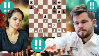 Tania Sachdev vs Magnus Carlsen  4 chess game 7