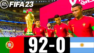 FIFA 23 - PORTUGAL 92-0 ARGENTINA | FIFA WORLD CUP FINAL QATAR 2022 | RONALDO VS MESSI |
