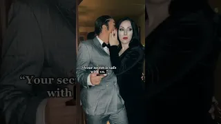 Your secret is safe with Morticia AND Gomez 🫣 couples halloween #gomezandmorticia #morticia #gomez