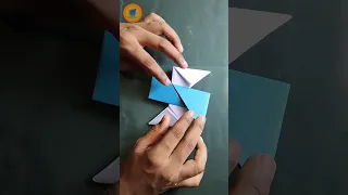 How To Make a Paper Ninja Star (Shuriken) - Origami || #shorts