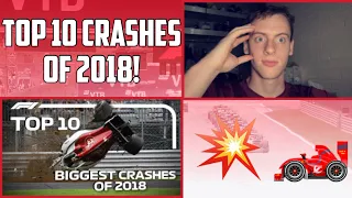 American Reacts to TOP 10 BIGGEST CRASHES OF 2018!