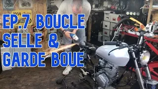 Honda CG 125 Bratstyle - Episode 7 Création boucle & pose selle/garde boue