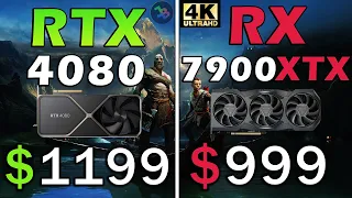 RTX 4080 vs RX 7900 XTX | REAL Test in 13 Games | 4K