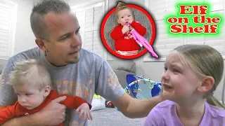 Baby Touches the Elf on the Shelf! Madison's Elf Loses Her Magic!!