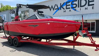 2023 @nautique_boats S23 victory red w/ jet black.  Stock 7221 walk through video