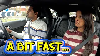 Experienced driver mock test | Taking the roundabout A BIT FAST!