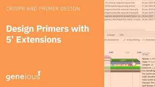 Design Primers with 5’ Extensions in Geneious Prime