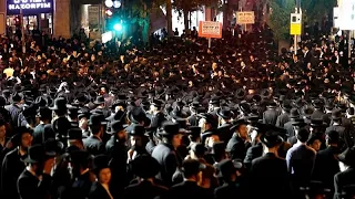 Ultra-Orthodox Jews protesting against COVID rules clash with security