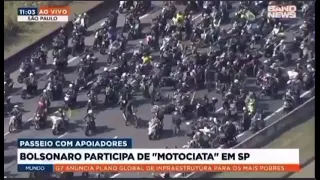 Acidente generalizado em 'motociata' de Bolsonaro em SP