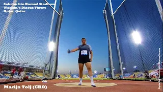 Marija Tolj (CRO) - Women's Discus Throw.  Suheim bin Hamad Stadium, Doha, Qatar.  May 28, 2021.