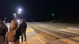 Arrival of Amtrak’s Southwest Chief in La Plata, Missouri on March 17, 2019