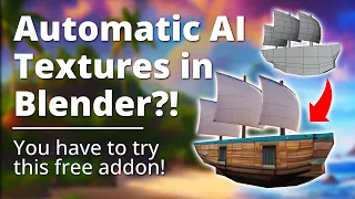 How to Texture 3D Assets with Dream Textures AI (Free) - Stable Diffusion & Blender Tutorial 2023