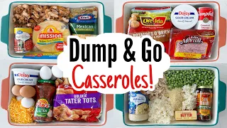 5 DUMP & GO CASSEROLE RECIPES | Super Quick & EASY Tasty Casserole Dinners! | Julia Pacheco