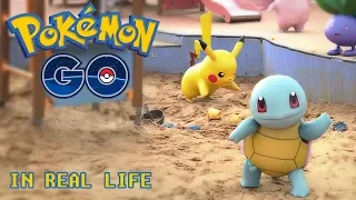 Pokemon GO in REAL LIFE on the Playground, 3D funny animation