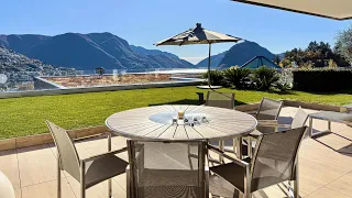 Apartment for sale in Porza, Ticino, Switzerland with private garden & Lake Lugano view