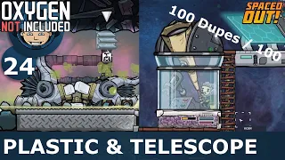 PLASTIC & TELESCOPE - Ep. 24 - Oxygen Not Included (100 Dupes / 100 Cycles Challenge)